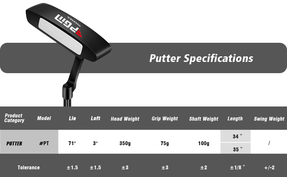 PGM Oversea Golf Putter 