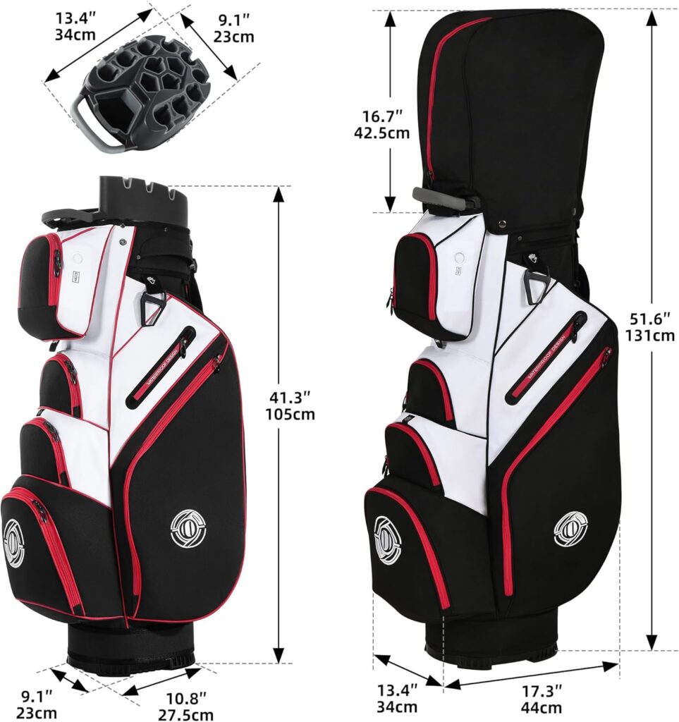 Shopsource 14-Way Molded Lock Top Cart Golf Bag