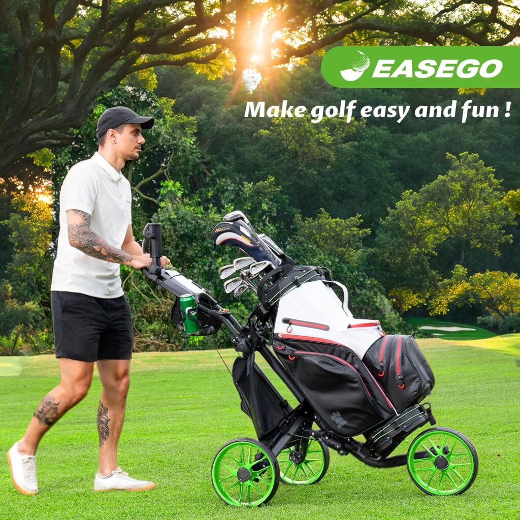 EASEGO 3-Wheel Golf Push Cart