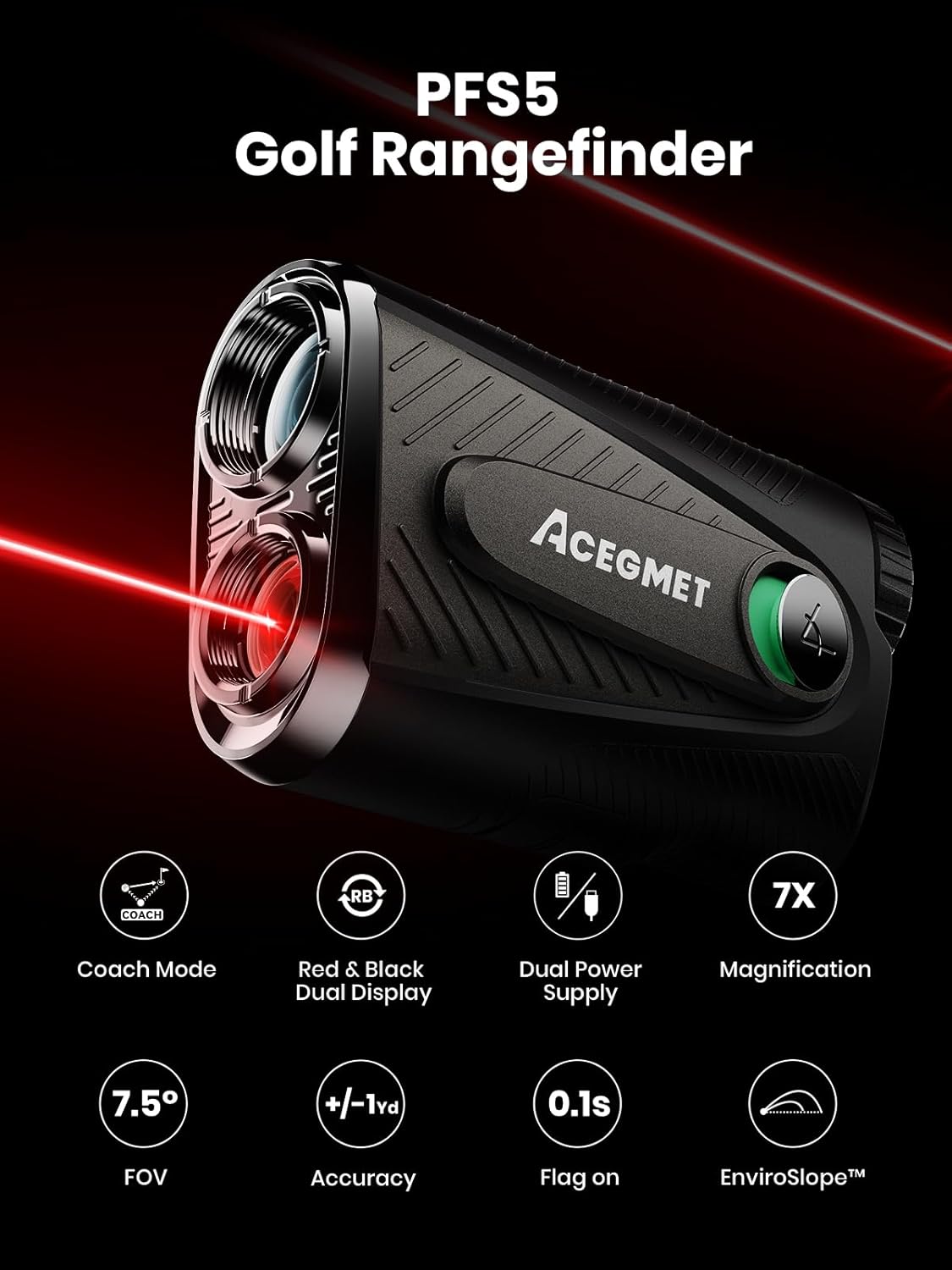 ACEGMET PFS5 Golf Rangefinder